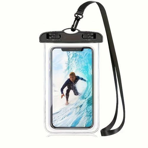 1pc beach travel phone protection bag phone pouch sealed to keep keeping your phone safe and dry universal phone bag self sealing bag for beach diving photography rafting transparent phone case phone sleeve phone accessory