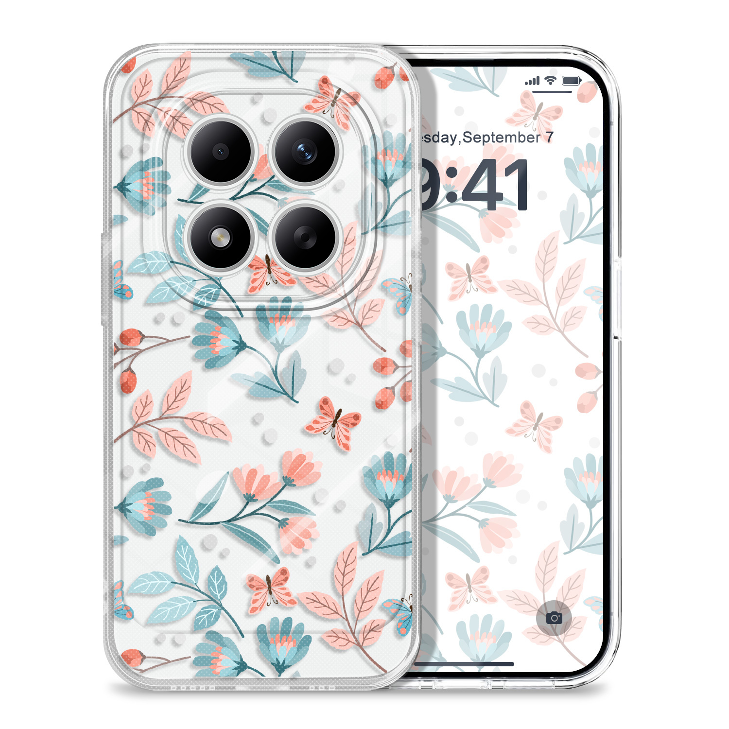 TEMU Phone Case: Colorful Leaves Transparent Phone Case For Redmi Note 15 Pro Plus 4g 5g Soft Tpu Cover