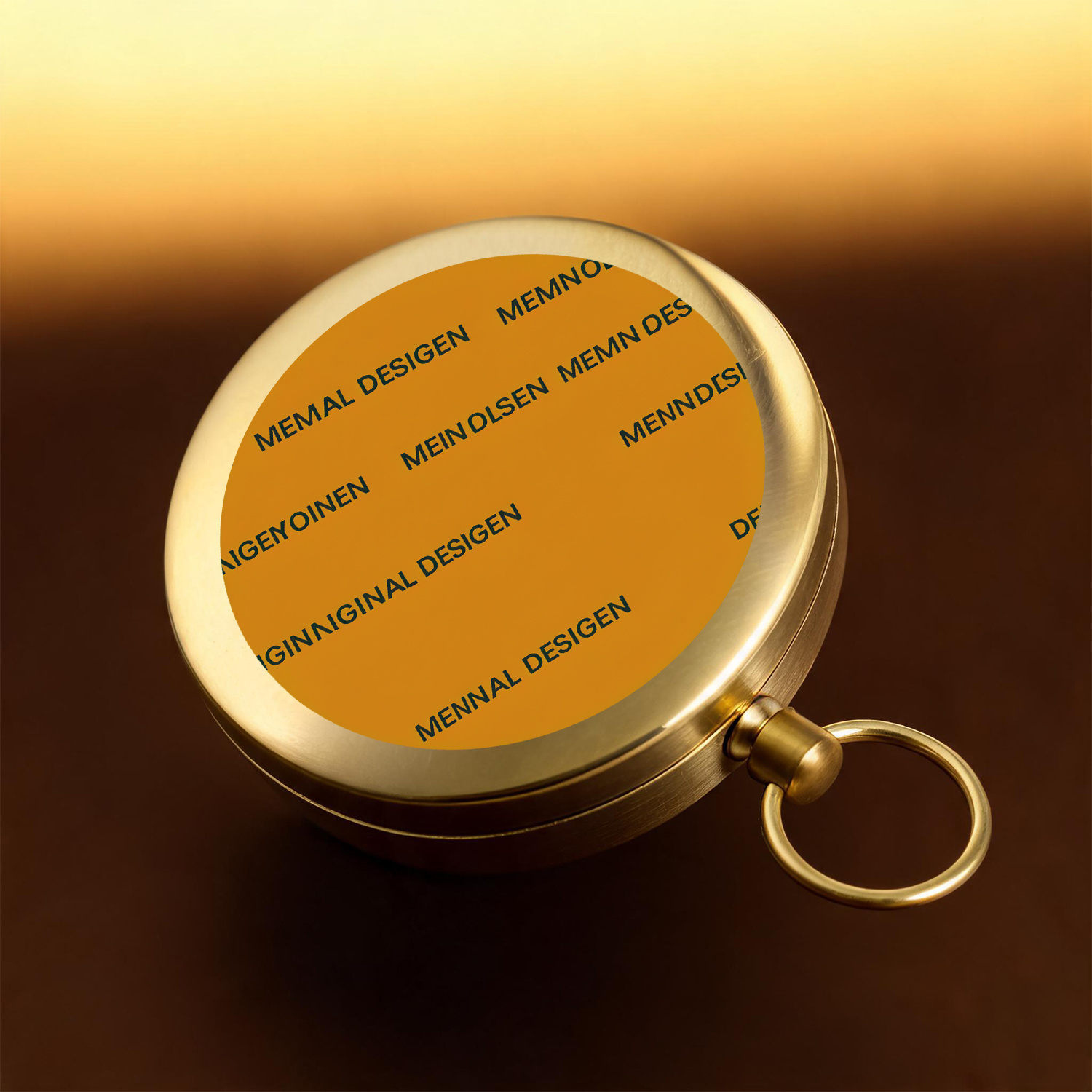 Vintage Pure Copper Design Inspired Pocket Compass with Key Ring