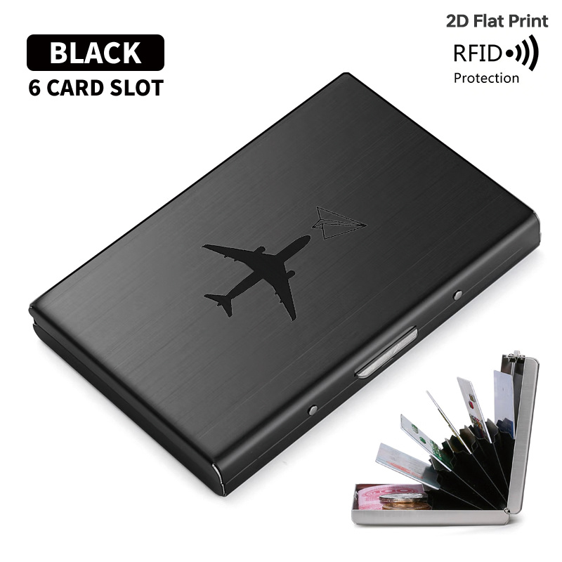 TEMU Rfid Blocking Metal Card Holder Slim Minimalist Wallet With Side Push Button Pop Up Credit Card Case Thin Metal Anti-theft Business Card