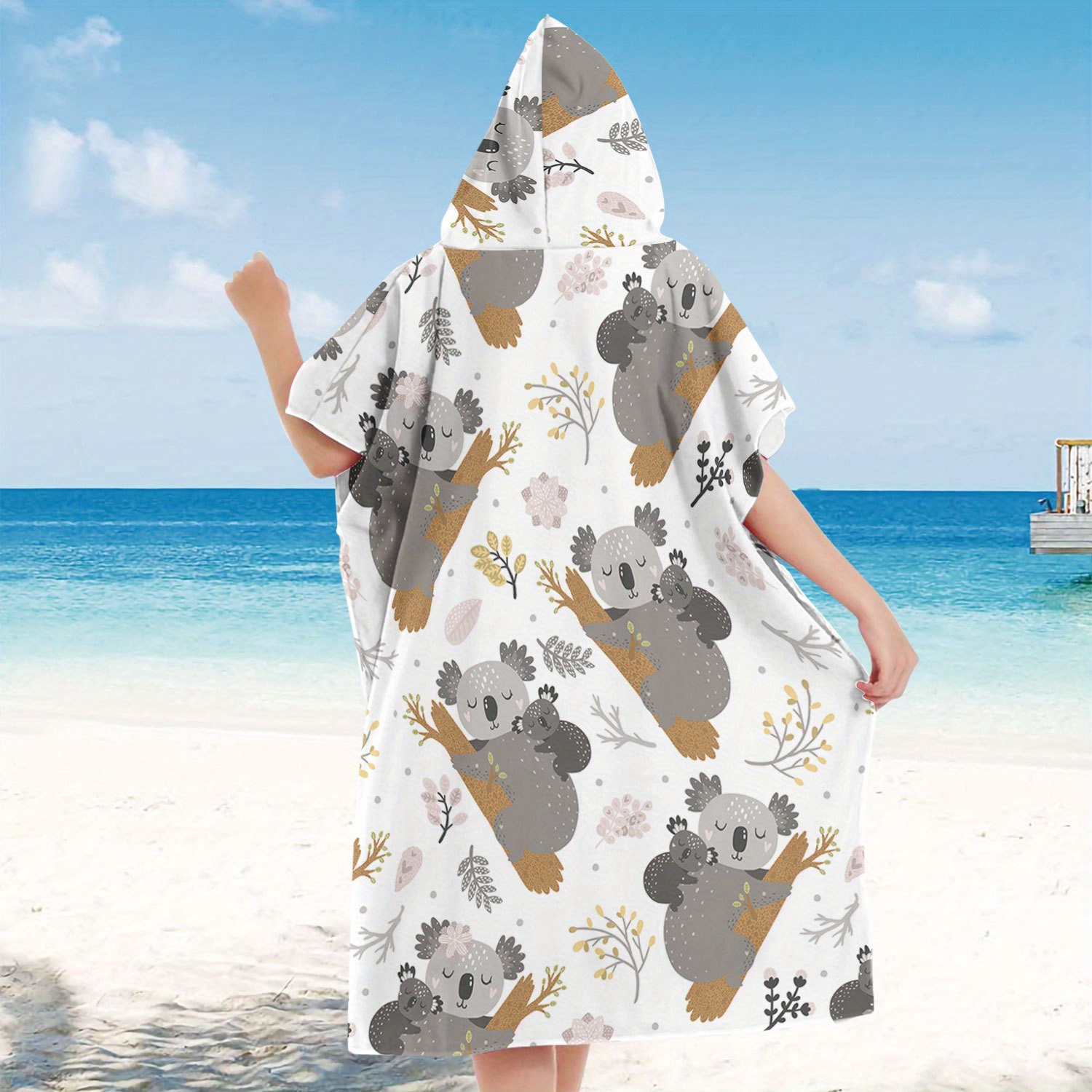 koala rainbow microfiber hooded bath towel dry Temu Australia