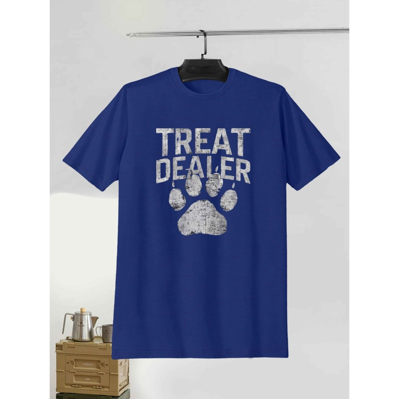 

Treat " Graphic Tee For Men - , Polyester, - Summer