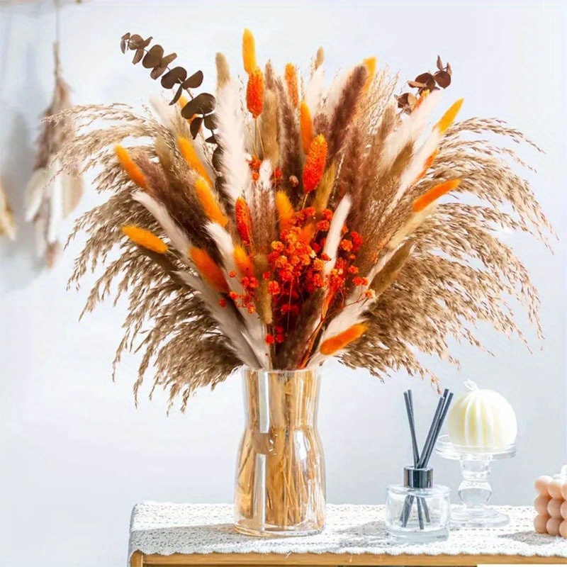 TEMU Ramo de bohemio y cielo estrellado de 96 piezas | Ideal para y decoración del hogar, con hojas de eucalipto y detalles de de , para de mesa y