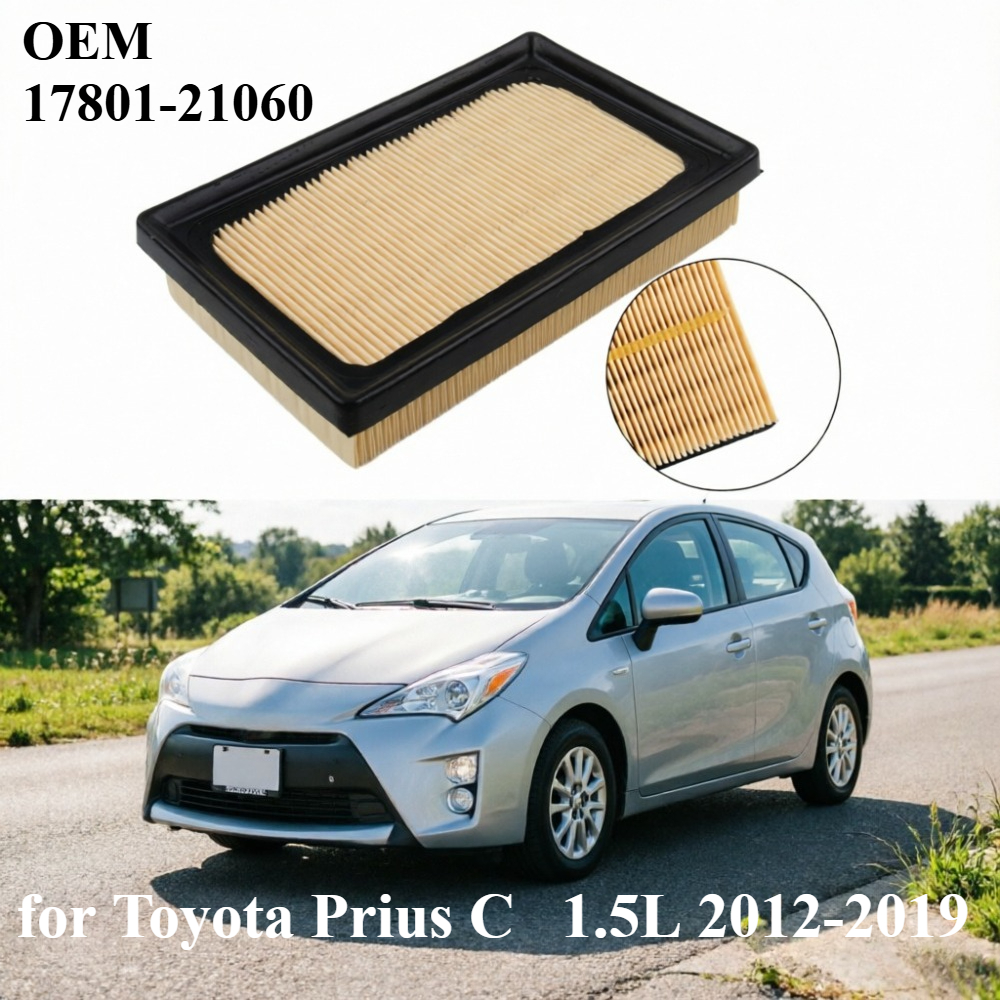TEMU Filter Replacement For Prius C Nhp10 Aqua Nhp10 1.5l 2012-2019, Oem Number 17801-21060 Car Engine Intake Air Filter Element