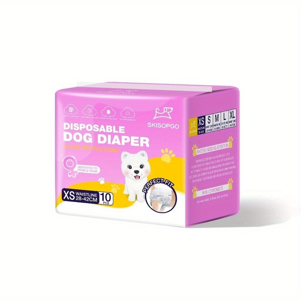 TEMU Disposable Dog Diapers, Male/ Female Leak-proof Super-absorbent All-inclusive Diapers S/ M/ L/ Xl