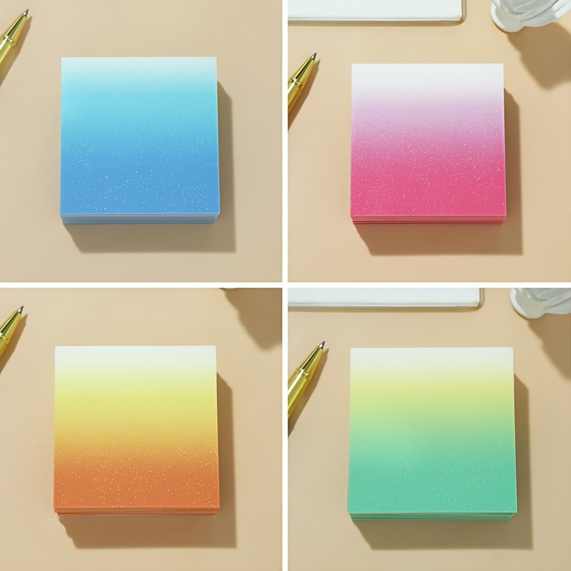 

4pcs Vibrant Gradient Pet Notes - , To-do List & Office Supplies