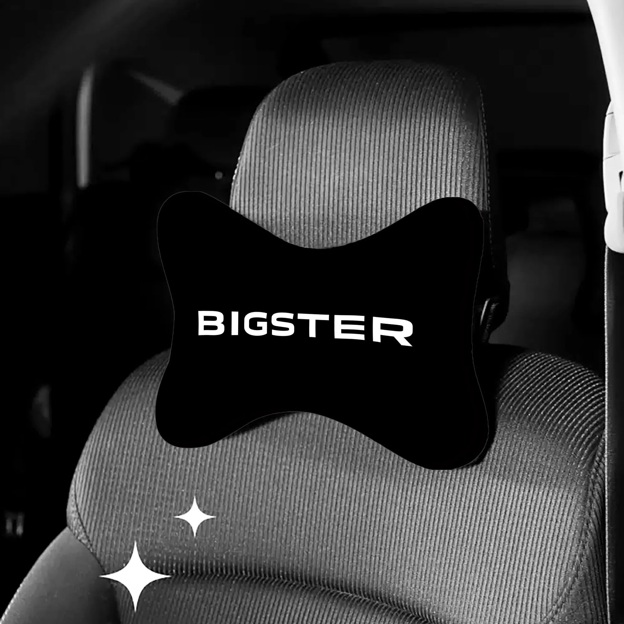 TEMU 1 pièce Housse d'appui-tête de siège de voiture à imprimé lettres, housse d'oreiller cervical respirante et amovible pour un confort , facile à