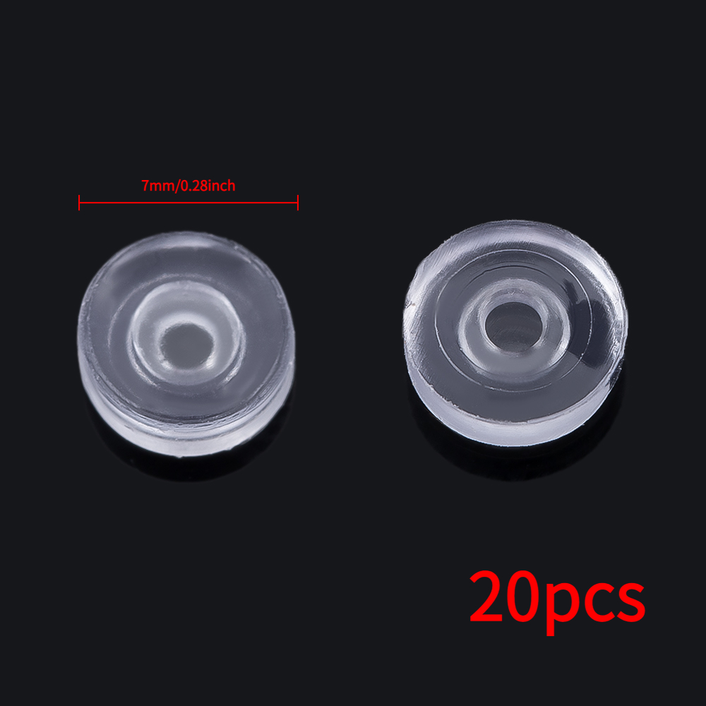 TEMU 20 Piezas de Tapones para Oídos Transparentes, Suaves e Hipoalergénicos, Accesorios Invisibles de para Pendientes DIY