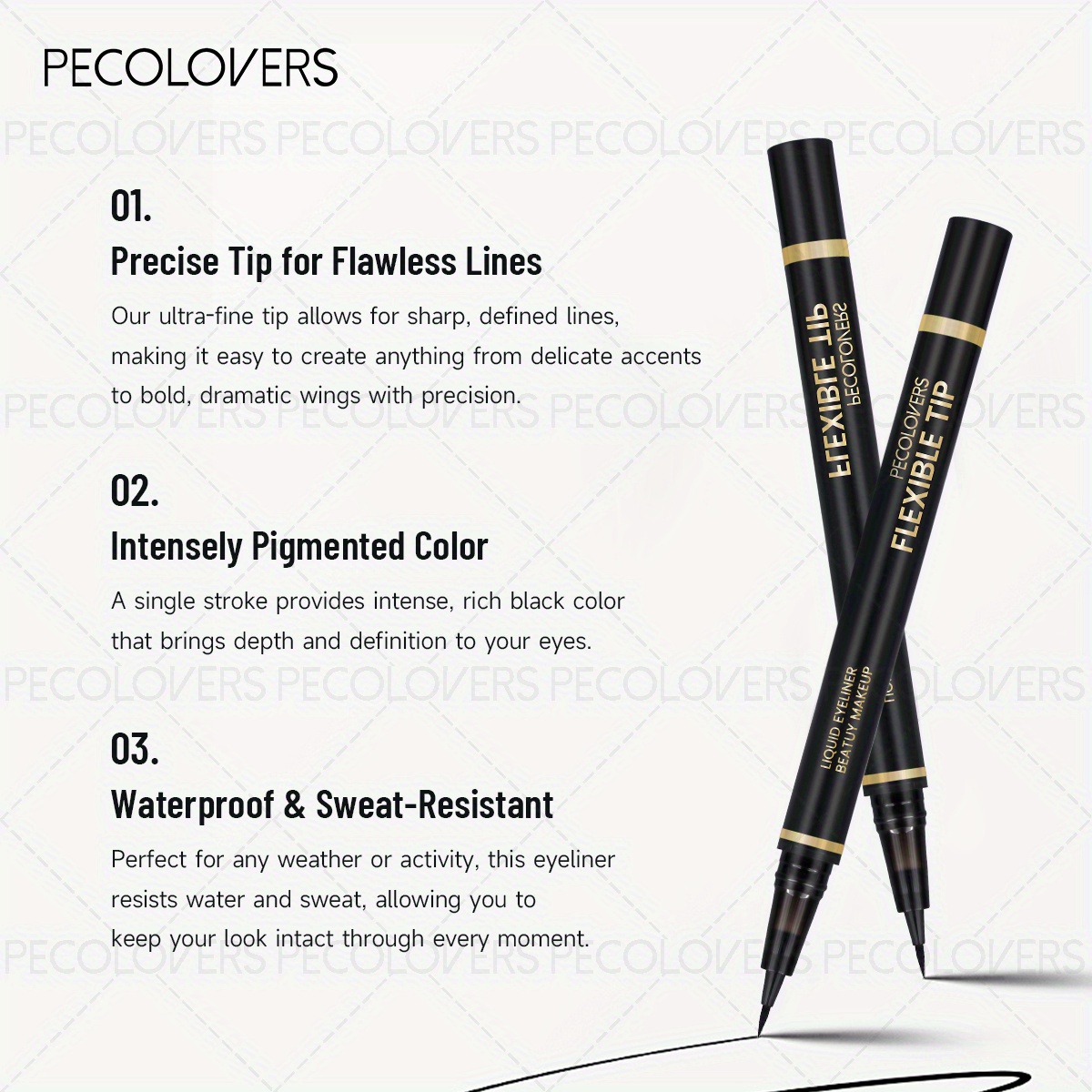 Liquid Eyeliner Pen, Quick-Dry Waterproof and Long-Lasting
