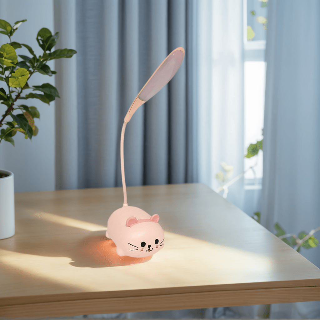 TEMU Led Lamp - Usb-rechargeable Cat-shaped Night Light & Desk Lamp, Portable Foldable Bedside With Low Voltage For & S, Cute Cat Bedside Light (///)