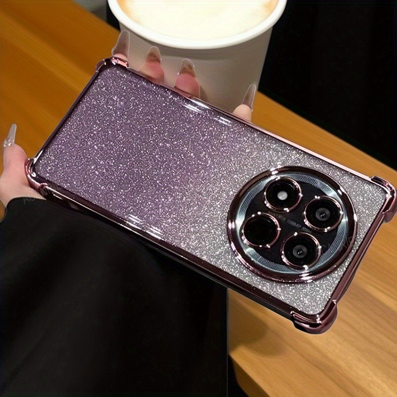 TEMU de TPU con chapado de para Honor Magic 7 Lite 5G, que un protector de lente de cámara y esquinas reforzadas para choques.