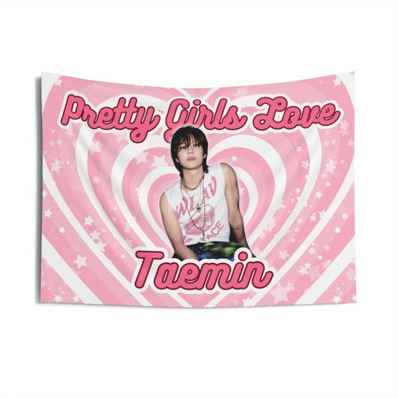 TEMU 1pc Taemin Concert Flag, Taemin Tour Kpop Flag, Taemin Tickets Merch, Gift Idea For Shawols, Birthday Gift & Concert Merch 3x5ftflag