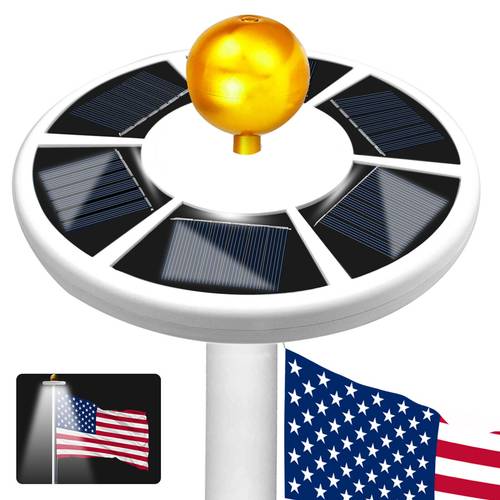 26 leds solar flagpole light wide coverage dusk to lighting for 15 25 flagpoles ideal for outdoor flag display
