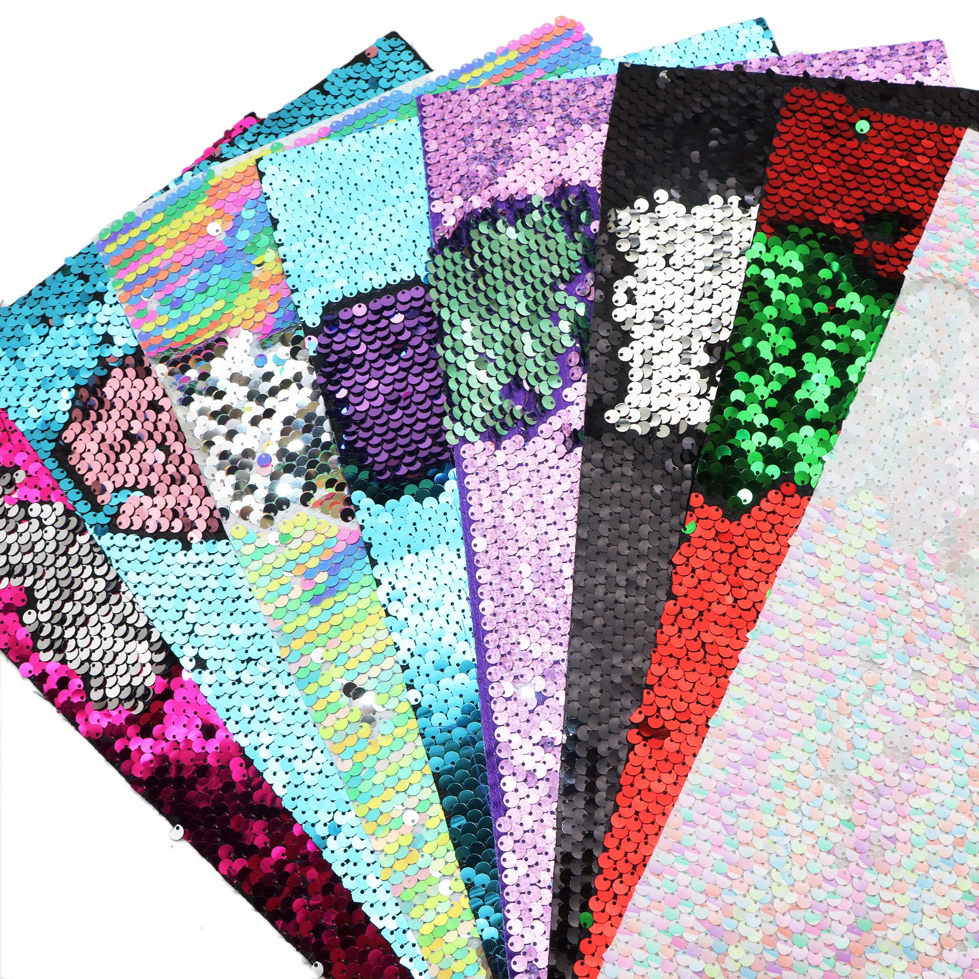 

Reversible Mermaid Sequin Fabric 7.87x12.99" - Iridescent Design For Diy Garments, Handbags & Crafts