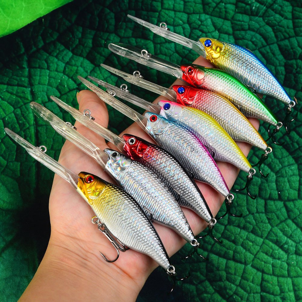 TEMU 8-pack Steel Ball Minnow Lure Hard Bait For Freshwater And Saltwater Fishing