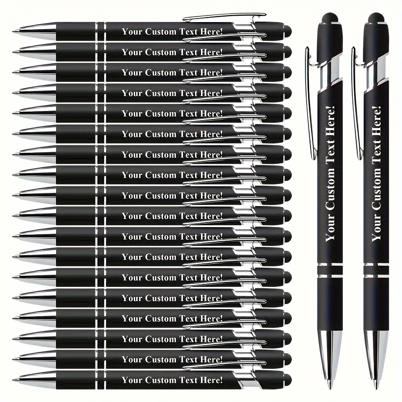 

Customizable Metal Ballpoint Pen Set With Stylus-15/45/90pcs, Smooth , Medium Tip, Retractable-suitable For Office, School, Diary And Art Projects