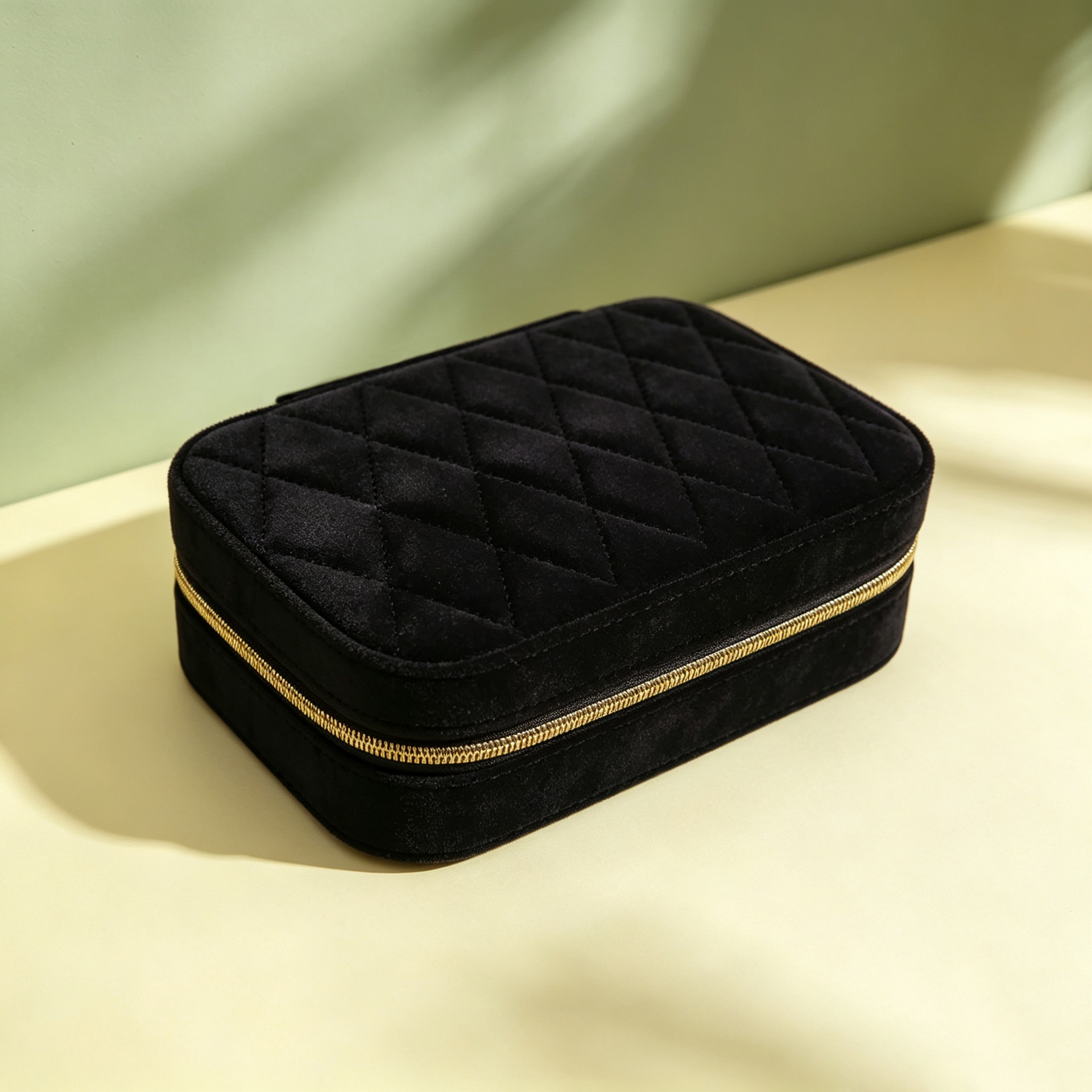 Image of Simple Jewelry Storage Box Portable Velvet Jewelry Display Box Watch Chain Dresser Necklace Earrings Ring Storage, Jewelry Boxes