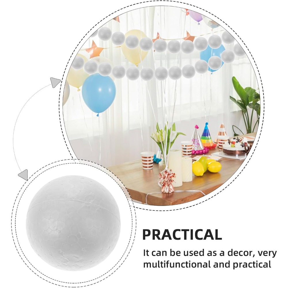 conjunto de 25 peças de bolas artesanais de espuma de poliestireno  , esferas  , adequadas para decorações de casamento e  