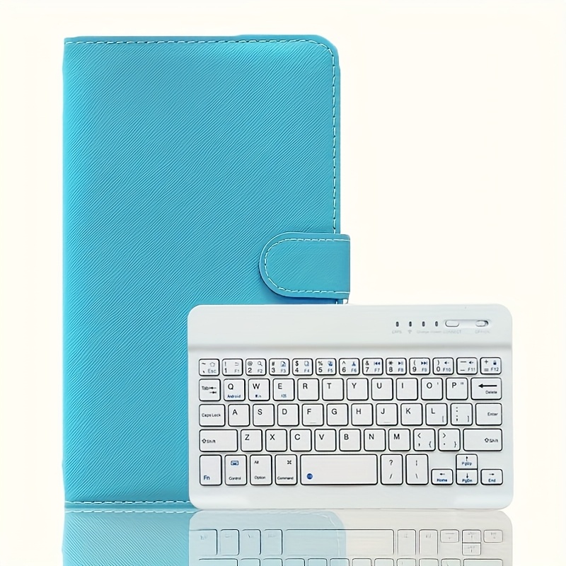 Compact Wireless Keyboard - Full Size, Collapsible, Black Faux Leather, Suitable for Mobile Phones, Tablets, And Laptops, Optional With/Without Stylus Pen