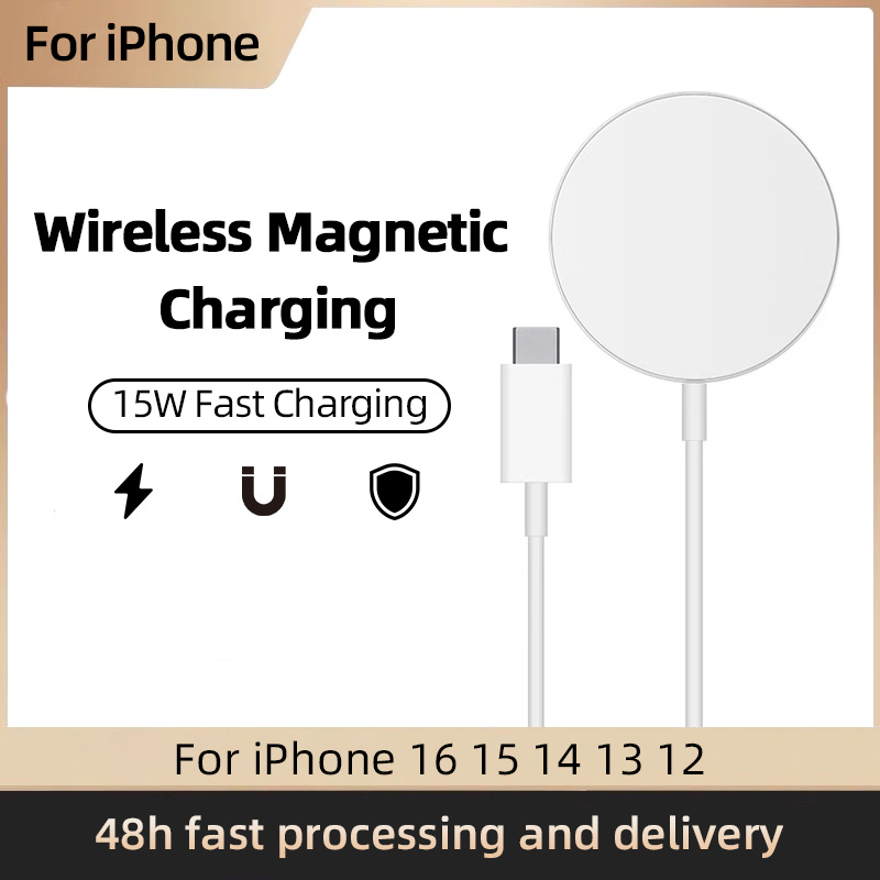 

1pc Pd 15w Magnetic Wireless Charger, Usb-c Fast Charging Dock Station, 36v , No Battery, 30-50w , For 15 14 11 X 8 Plus, With