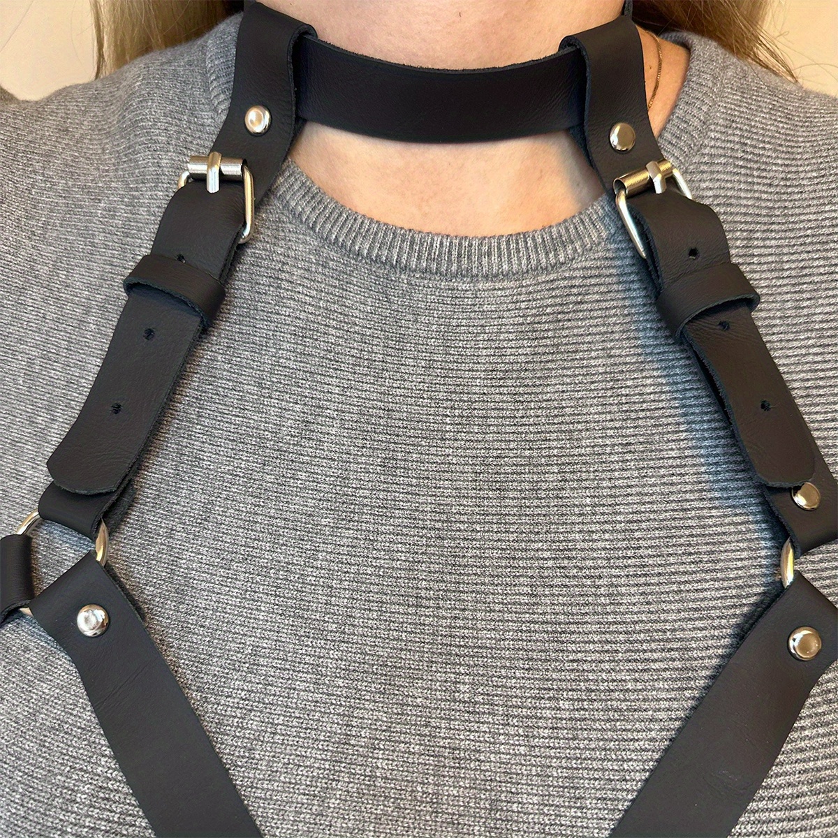 Punk Style Women'S Belt Chest Strap Tight Lacing Breast Binding Belt Couple'S Date Night Accessories