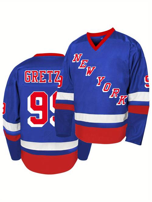 mens ice hockey jersey 99 embroidery sweat wicking and breathable ice