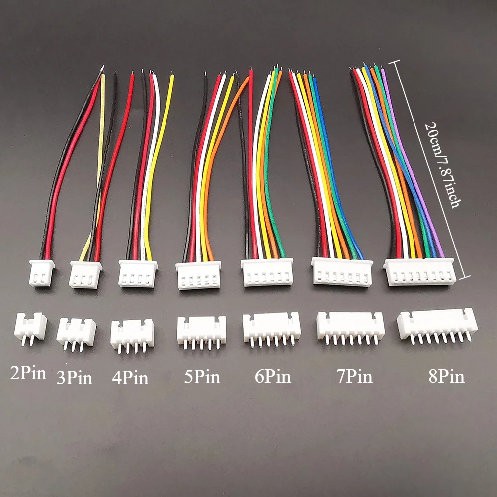 5sets jst xh2 54 xh 2 54mm wire cable connector 20 3 4 5 - Temu