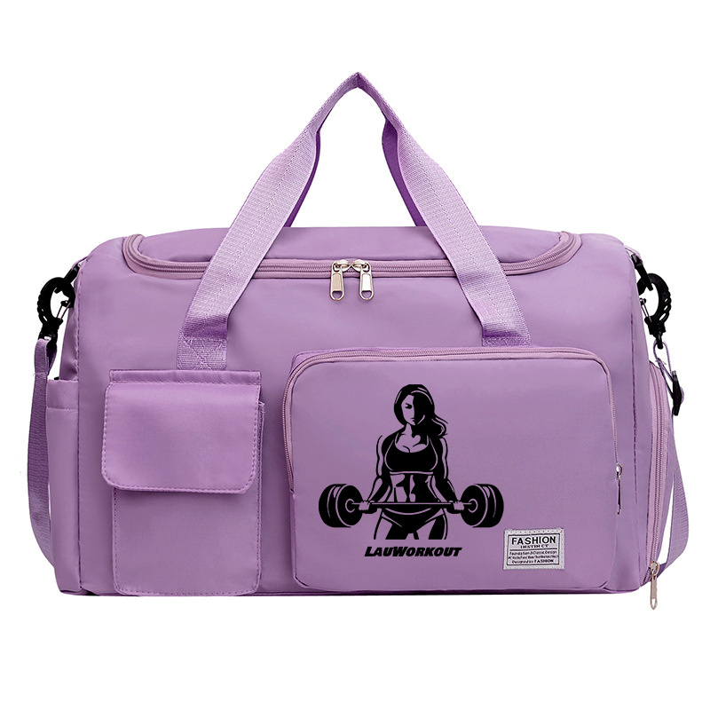 TEMU Bolsa de Viaje con Diseño de de Fitness, Bolso Multifuncional, Bolsa de Lona de Gran Capacidad con Compartimento Separado para Zapatos, Ideal
