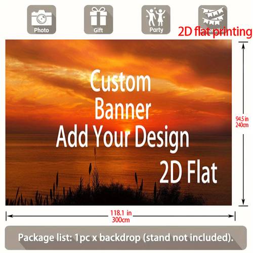 item picture 2d flat banner 1pc ultra large size new premium product 4pcs holes customizable 9 sizes perforated door banner high definition garage flag no electricity needed indoor outdoor use easy to carry for parties