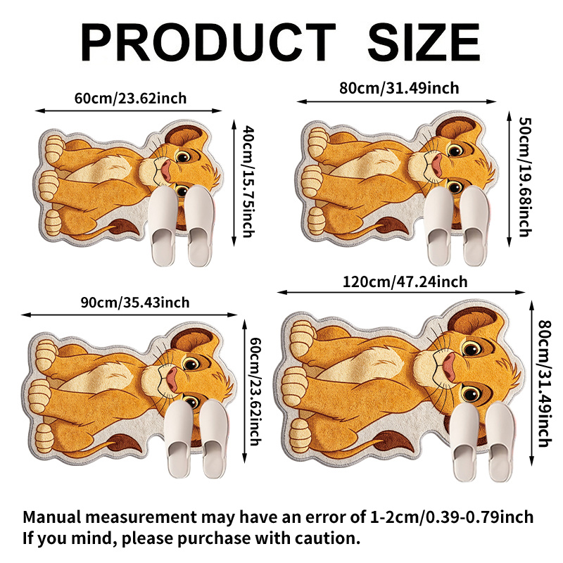 TEMU 2d Flat, 542-j, Lying On Back Shaped Plush Floor Mat, Welcome Mat, Suitable For Living Room, Bedroom, Room, Kitchen, Carpet, Courtyard Carpet,