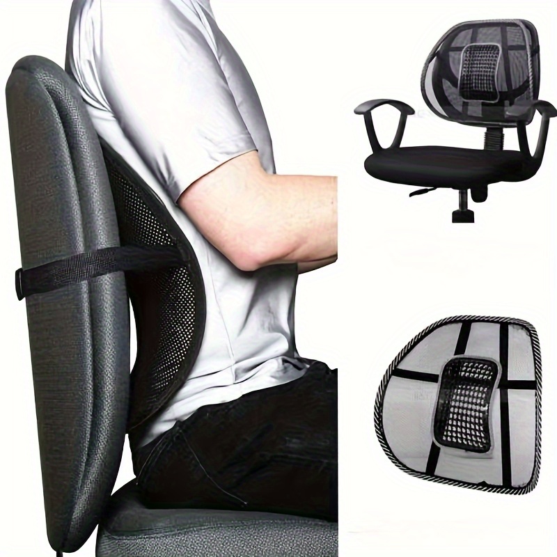 1pc ergonomic breathable lumbar support cushion universal fit for car and home relieves pressure summer mesh   and travel  