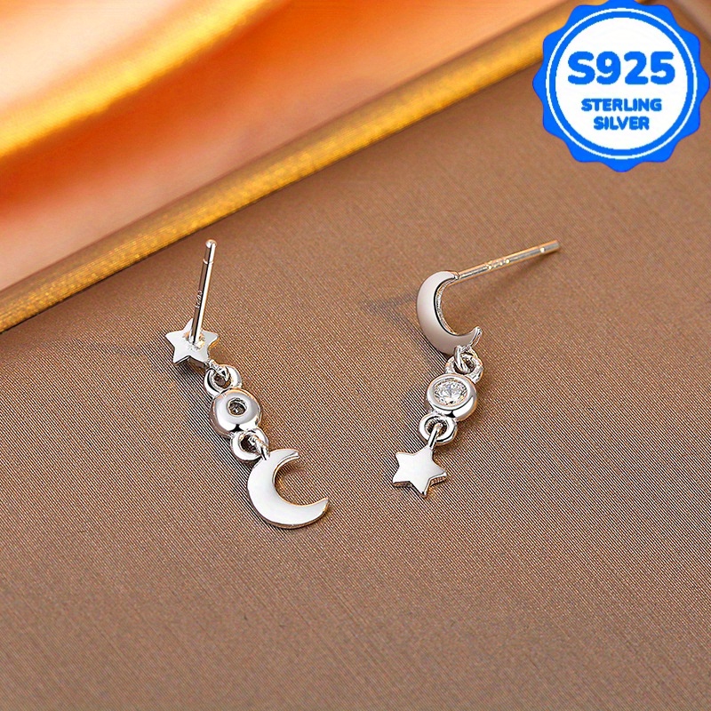 2 Women'S Earrings Hypoallergenic 925 Sterling Silver Stylish Spring Summer
