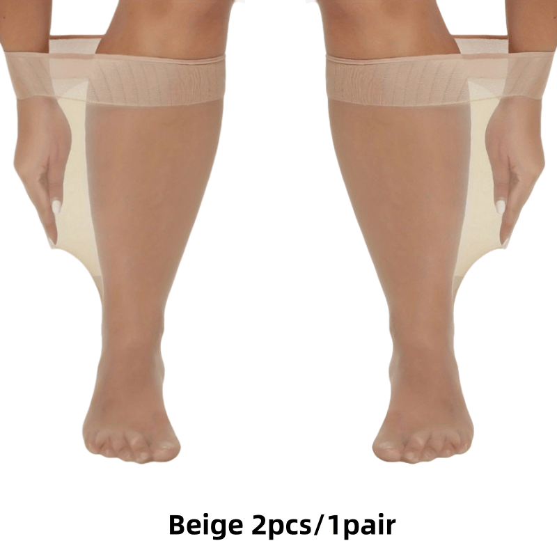 4pcs/2pairs, 2pcs/1pair Plus Size Extra Thick Knee Socks - Extra Loose Non-restrictive Top, Elastic Opening For Easy - Soft And Breathable, Suitable For , Perfect For The Elderly And Daily Use