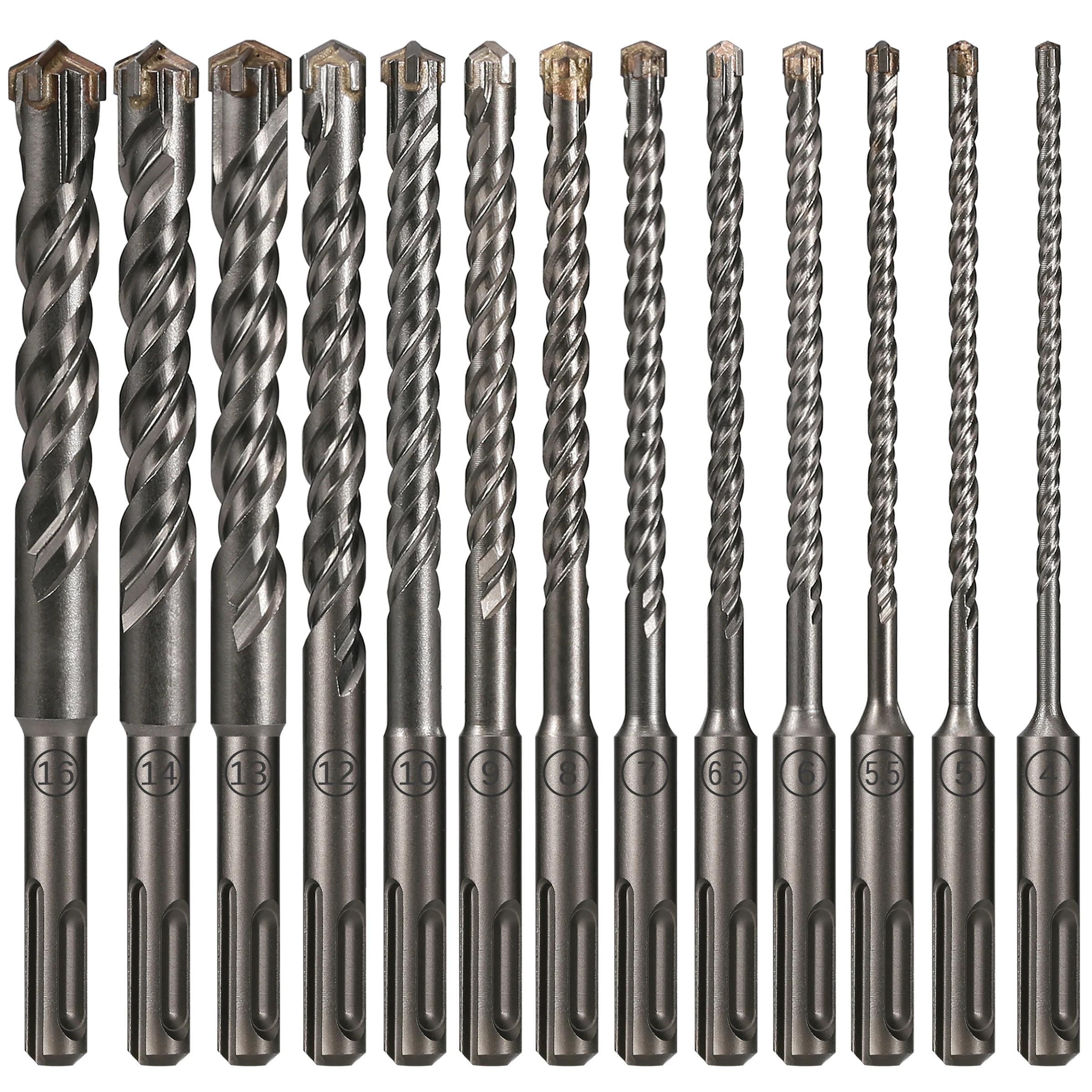 Punta Da Trapano SDS Plus 600 Mm Per Calcestruzzo - Testa In Tungsteno Per Forature Profonde E Precis