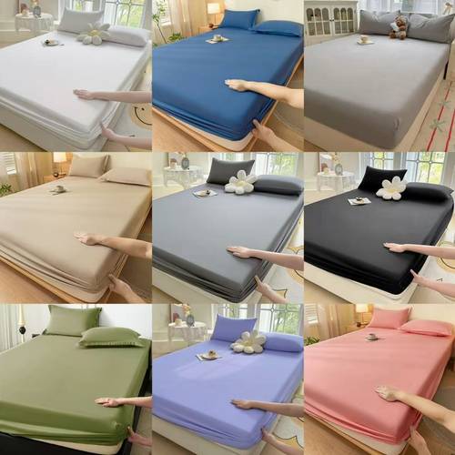 weiches, atmungsaktives spannbetttuch, bettbezug bequemer multifunktionaler matratzenschoner, ganzjahreskomfort, bequemes unifarben-design, für schlafzimmer, gästezimmer, wohnheime, apartments, schulen ganzjährige bettwäsche, ohne kissenbezug