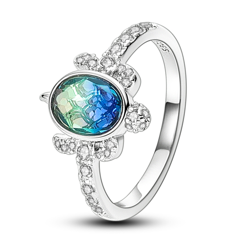 Women's Exquisite 925 Sterling Silver Sea Turtle Ring