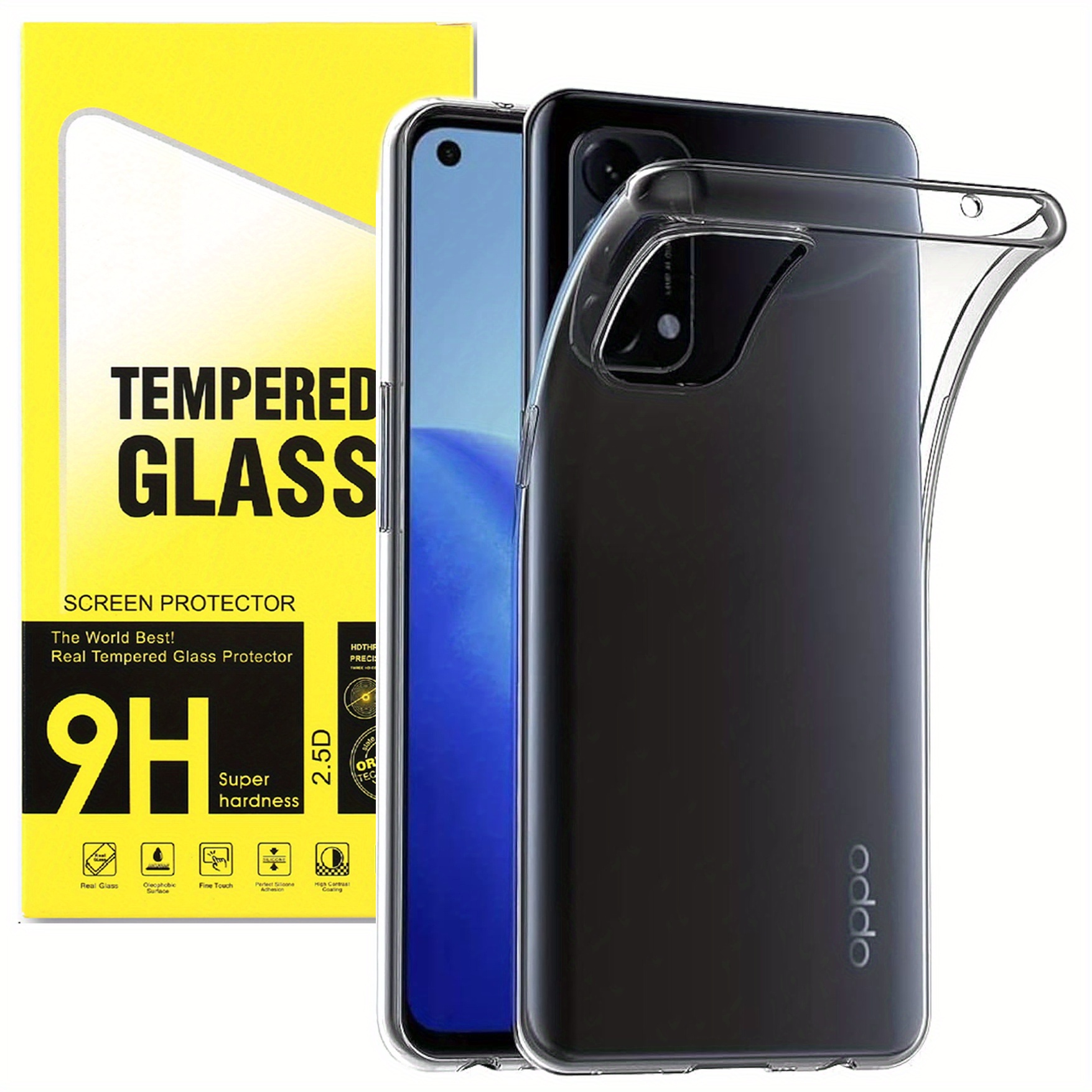 TEMU Phone Case: Case For Oppo Find X3 Lite With 2 Pack Screen Protector Tempered Glass, Clear Case Skin Transparent Protective Sleeve Phone Case