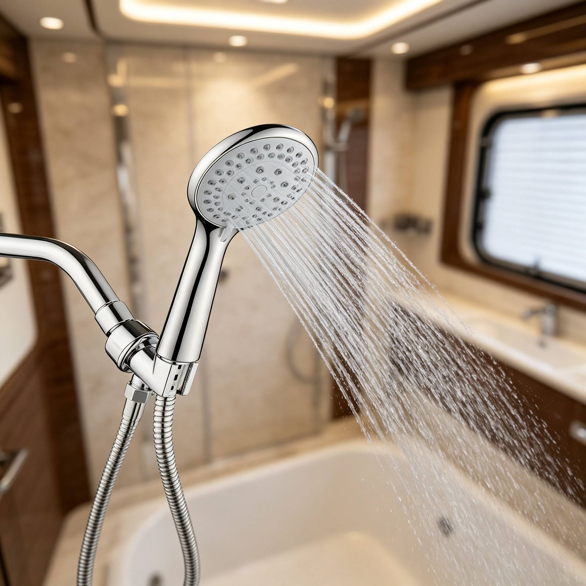 5pcs Five-Mode RV Shower Head Set with Premium Hose
