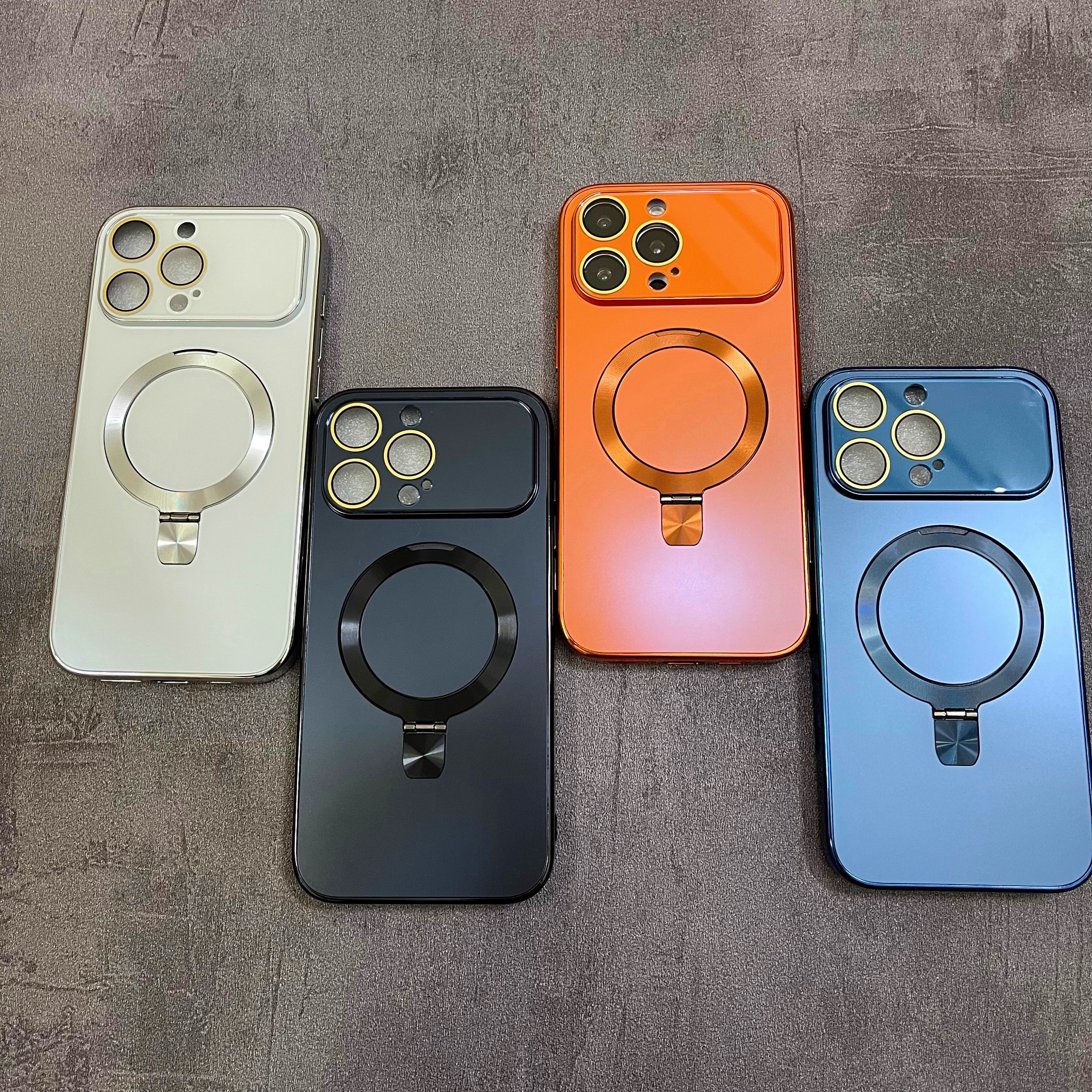 17 series original phone orange colors design luxury magnetic stand phone case sutible for iphone 17 air 17 pro   15 14 13 12 pro max high quality dust and   case scratch resistant surface that offers   protection after Product details 7