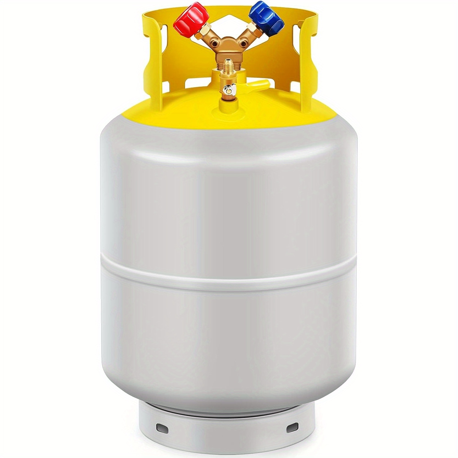 TEMU 50 Lb Capacity Refrigerant With Double Valve Collar Design Reusable Save Valve And Collar Design Reusable 14 Inch Sae Y Valve Gray Yellow, (167287-5349-1057536061)