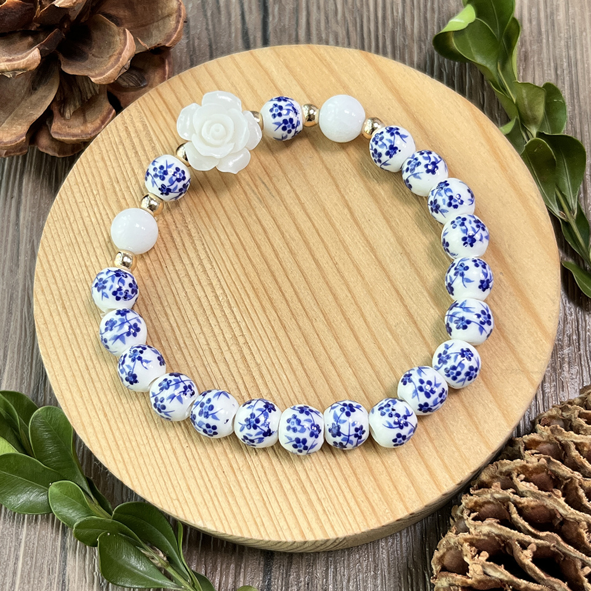 TEMU A Bracelet From Ceramic, Featuring A Stylish That Strength And Passion. This Elegant Chinese-style Accessory For Women Is Wear And Makes A