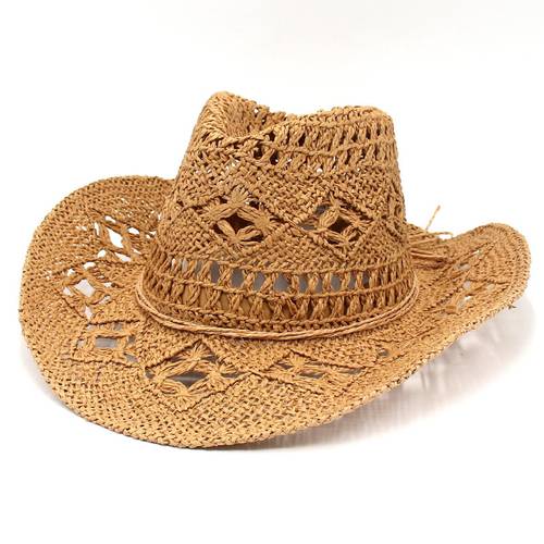 womens straw cowboy hats western beach hats for women holiday foldable vacation summer sun hat with wide brim