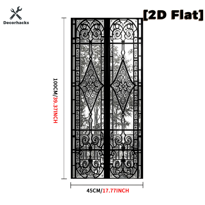 E-shop Buntglas-Fensterfolie, dekorative Art-déco-Diamant-Schmiedeeisen-Sichtschutz-Fensterfolie, statisch haftende Folie für Badezimmer, abnehmbarer