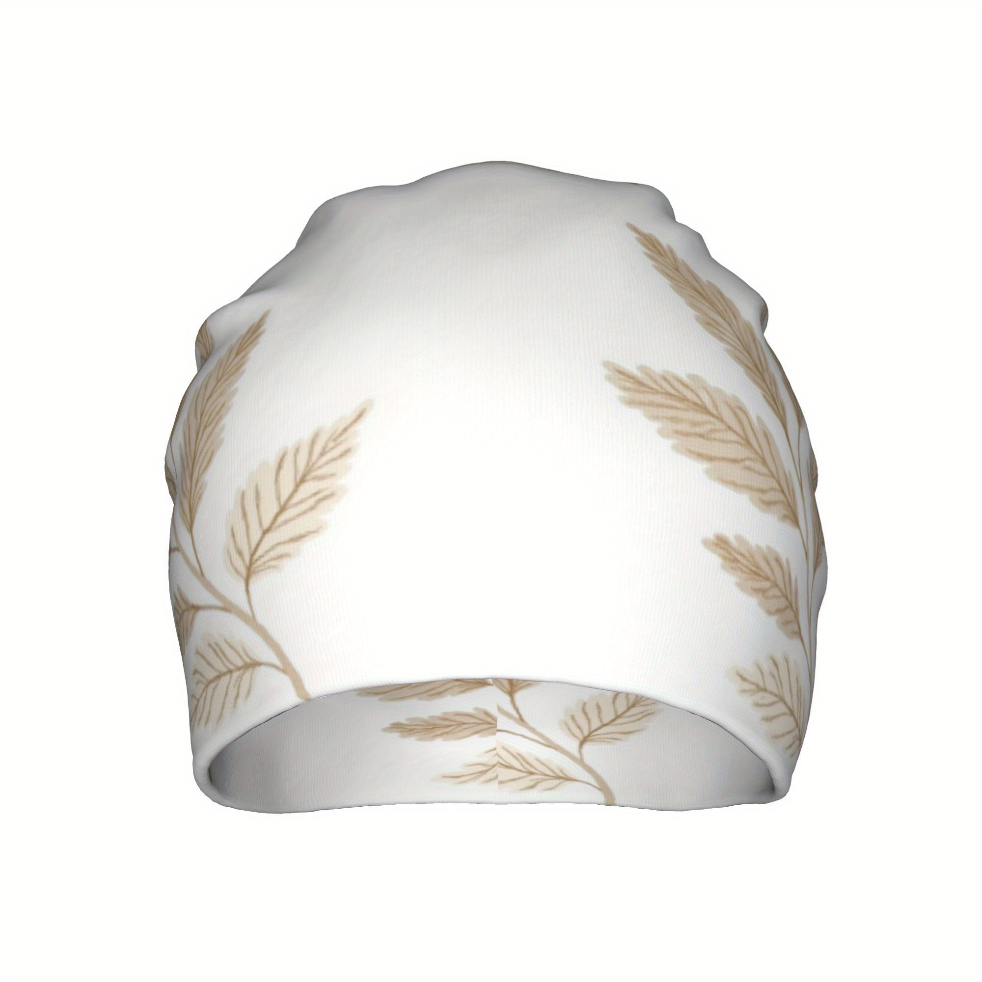 Autumn Spring Beige Leaves Thin Hat Bonnet