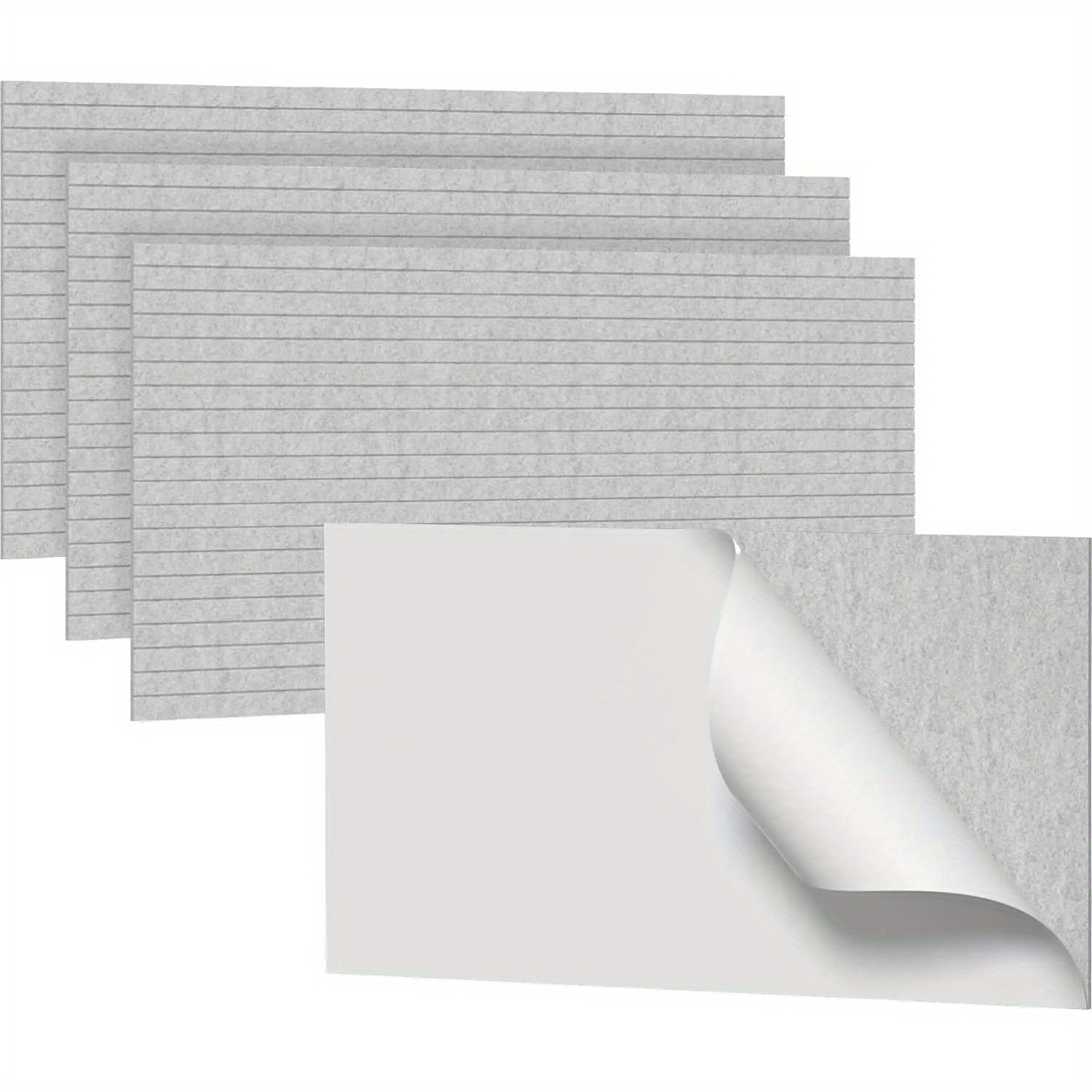 Image of 4x Acoustic Panels Self-adhesive 120x60cm Polyester Fiber Made Of Soundproof Wall Panels For Studio, Recording Studio And Bedroom