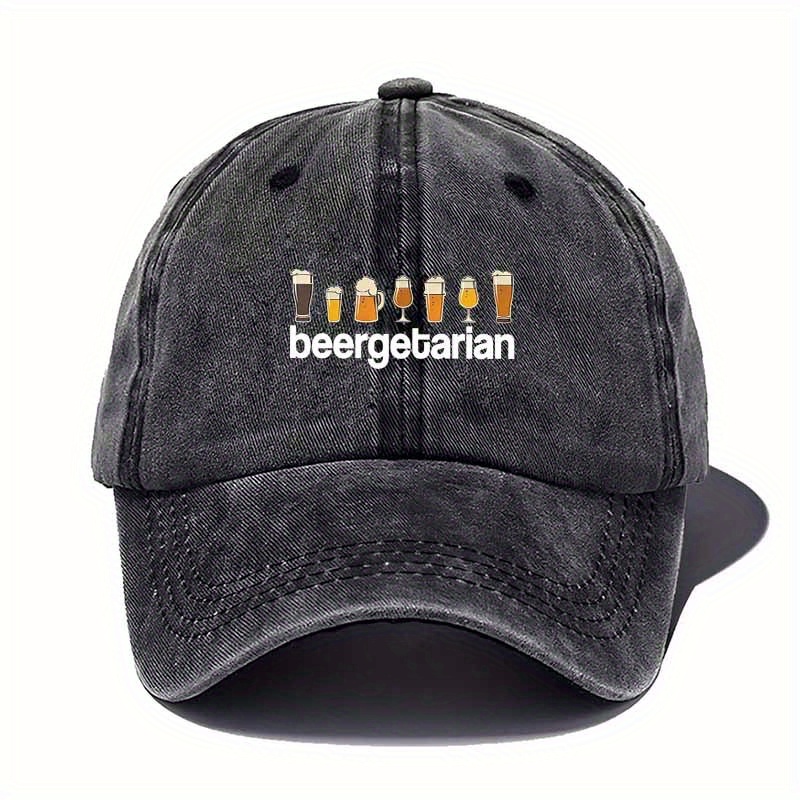 E-shop Modische Baseballkappe mit Bier-Aufdruck, Der König der Bar-Geselligkeit, für Bruderschaftspartys Feiertagsgeschenke