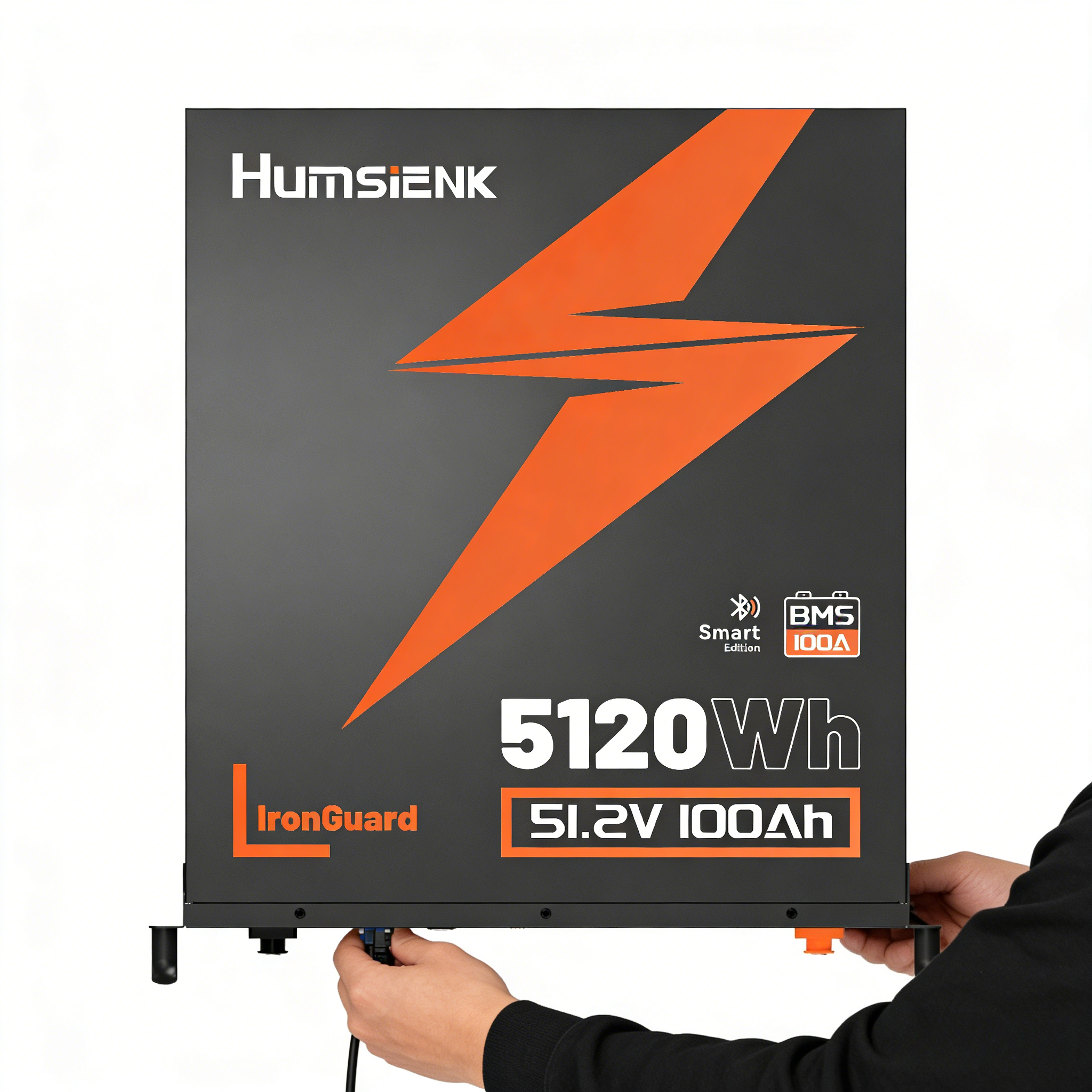 TEMU Humsienk 48v 100ah 3u Rack, Lifepo4 Lithium Battery With Wireless Control, 5.12kwh Capacity, 20000+cycles, Great For Off-grid, Solar, Backup