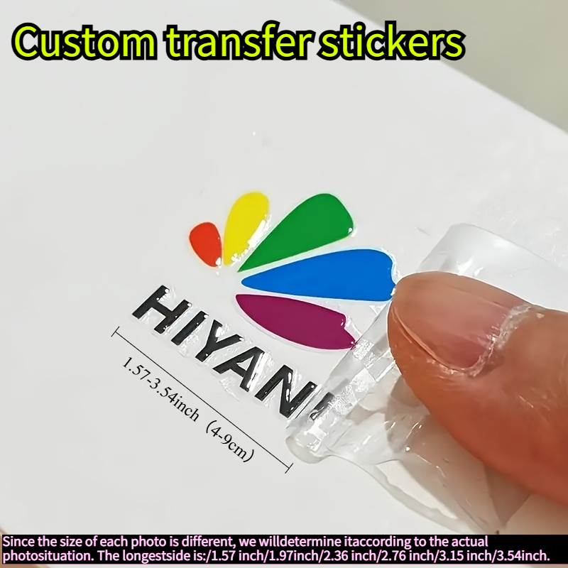 TEMU Custom Uv Tdf Transfer Stickers, 16/31pcs Per Pack, 4-9cm / 1.57-3.54 Inch Patterns And Logos, Personalized Logo Customization, 3d Transparent