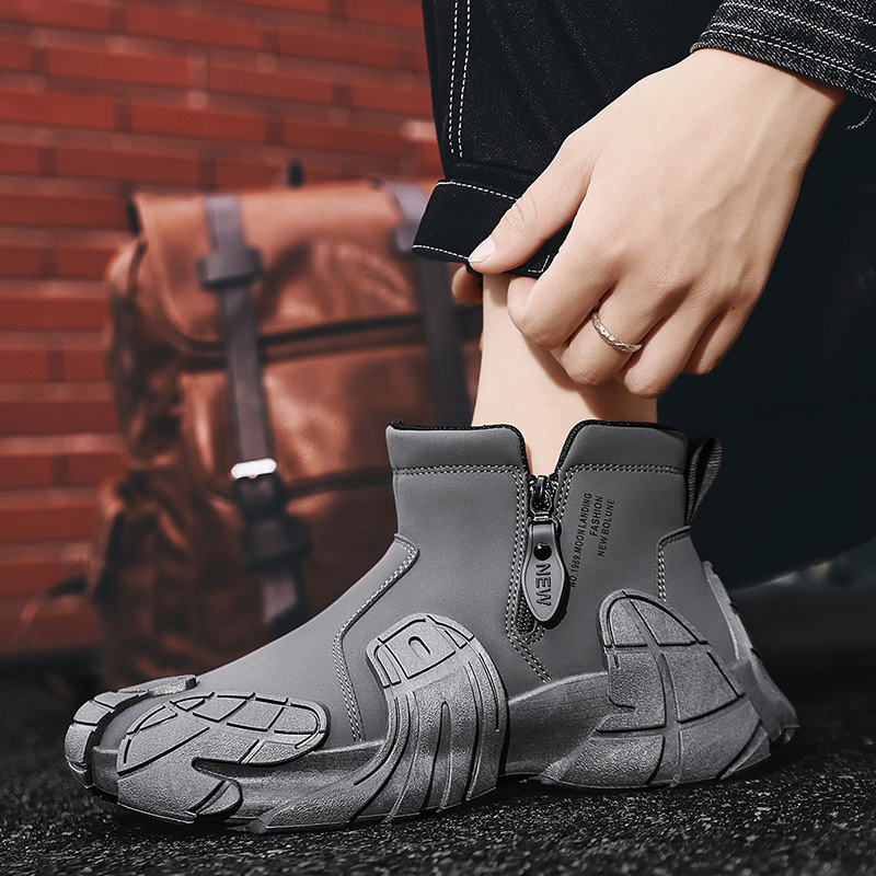 High-top Platform Fashionable Casual Shoes and Boots, Student Shoes, Men's Shoes, Comfortable Footwear for Hiking and Casual Wear