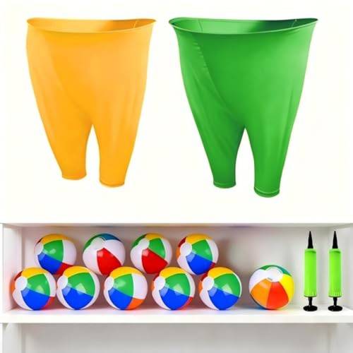 oversized granny pants game set 2 granny catch pants 10 bouncy balls and 2 pumps fun granny pants toss for parties field days reunions